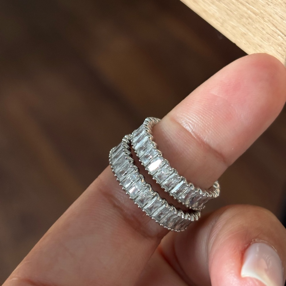 2 Swarovski baguette stacking rings - Picture 2 of 16